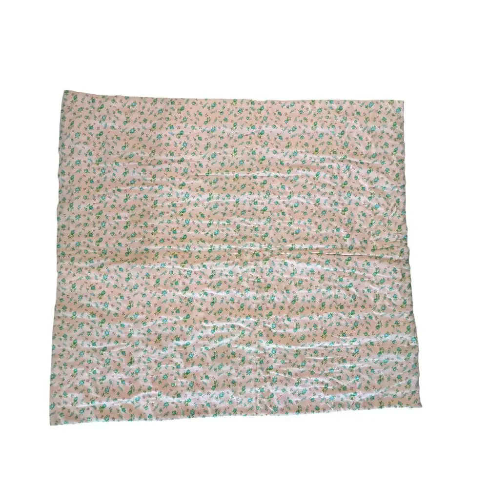 Handmade Vintage Quilt Baby Blanket Colorful Geometric 41x36 Floral Backing